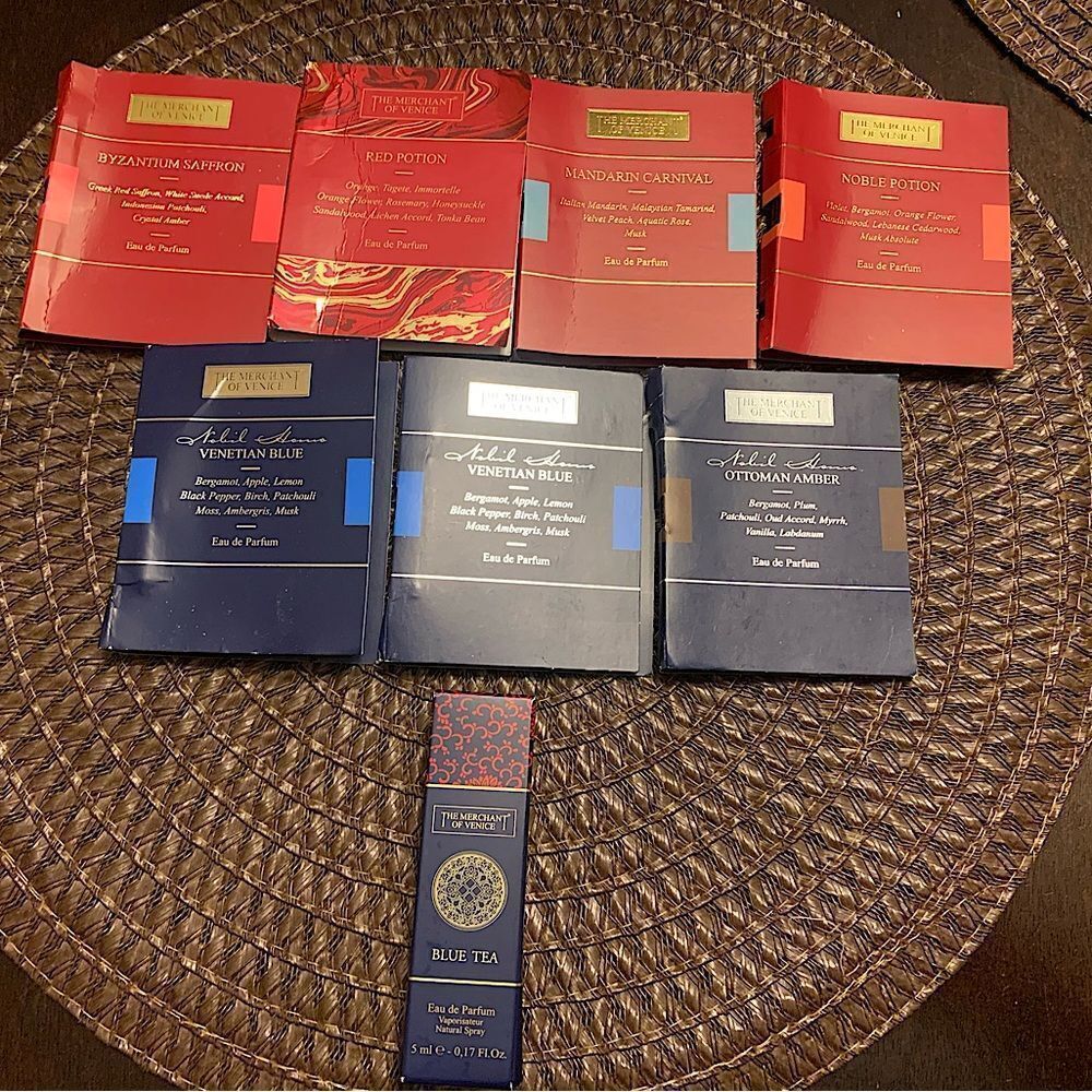 The Merchant of Venice (8) sample bottles Perfumery made from Venice.